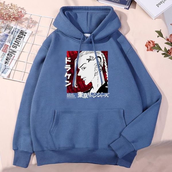 

men's hoodies & sweatshirts hoodie mens anime tokyo revengers longgong temple jian printed sweatshirt man big size harajukua streetwear, Black