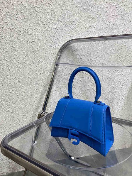 

large-capacity handbagselectric blue paris hourglass b family cowhide lady hand carry armpit slant cross bag full range availabledesigner ba