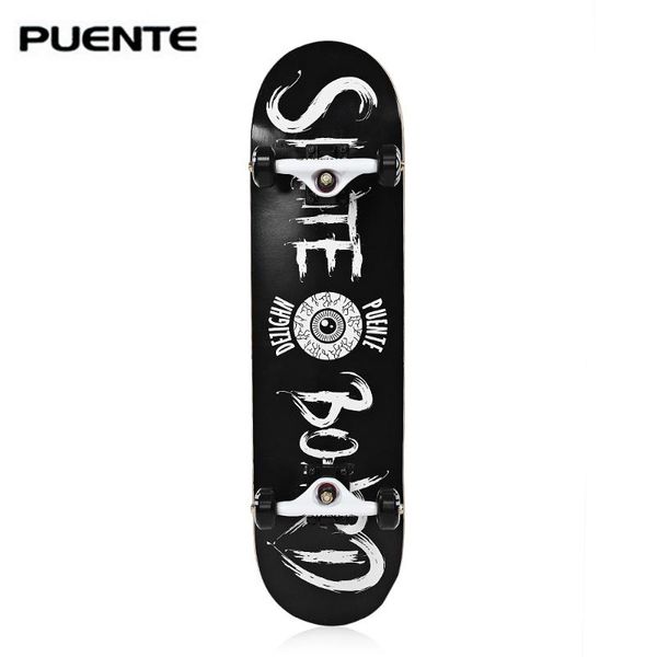 

puente 608 abec - 9 four-wheel double snubby maple skateboard for entertainment