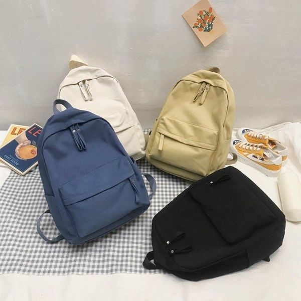 

backpack style fashion women cute casual nylon shoulder bags teenager girl student school mochilas female