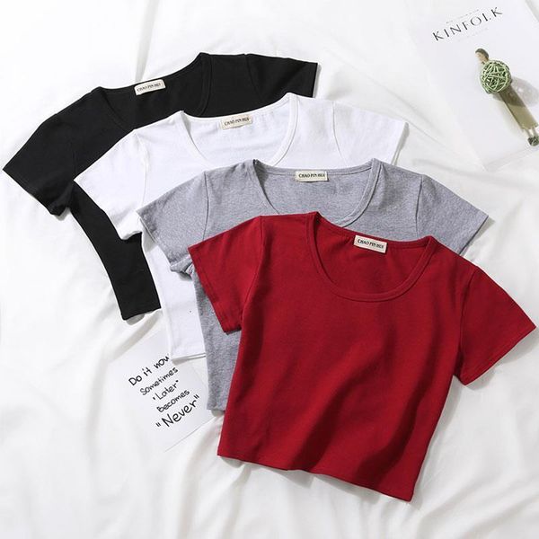 

casual solid letter print short women vogue short sleeve slim t-shirts summer ladies fashion graphic simple women tees new, White