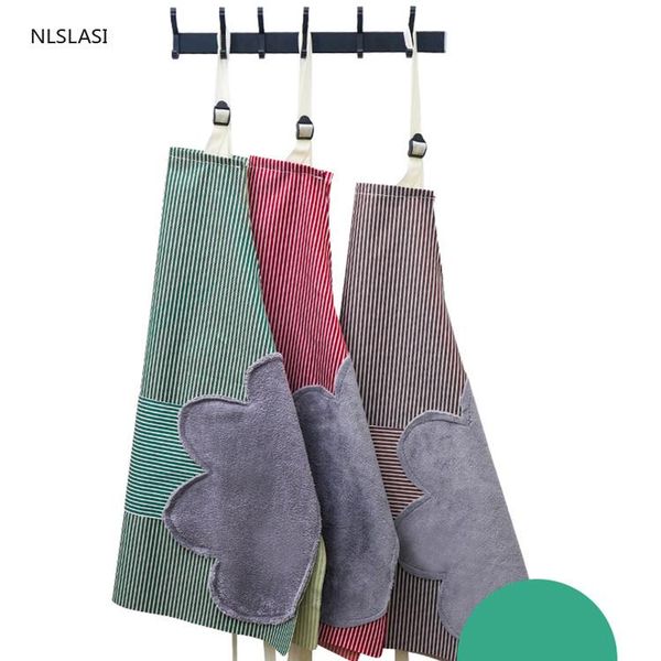 

home kitchen sleeveless waterproof apron erasable oil-proof antifouling stripe aprons apron kitchen cooking accessory