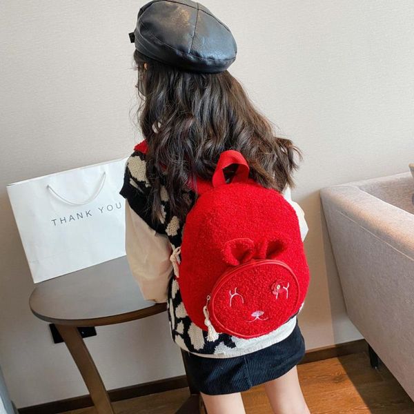 

new backpacks bags infant plush children students backpack cartoon bunny book bags for baby girls kindergarten kids school cute vfajf, Red;black