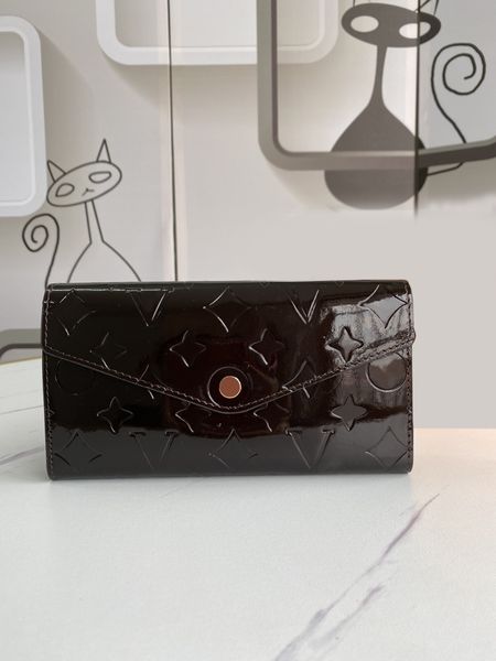 

2021 fashion flowers designer zipper wallets luxurys men women leather bags classic letters coin purse original box plaid card holder m60531, Red;black