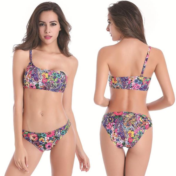 

women's swimwear bandeau swimsuit strapless women leopard print brazilian bikini push up 2021 tanga biquini, White;black
