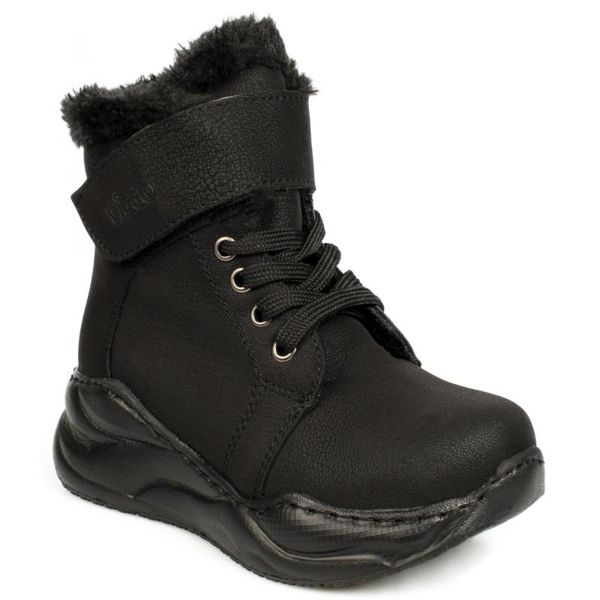 

vicco winter girls boys boots warm outdoor black children boots waterproof non-slip kids plush infant leather shoe quality, Black;grey