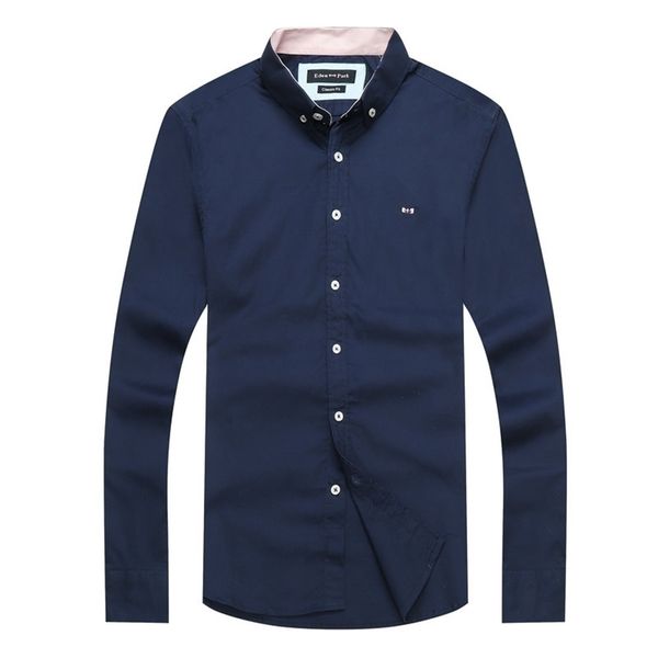 

men's brand design cotton shirts calssic solid long sleeve casual shirt men camisa masculina homme fashion 220218, White;black