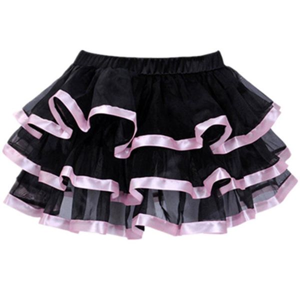 

skirts s-6xl fashion fluffy teenage girl women pettiskirt tutu party dance skirt, Black