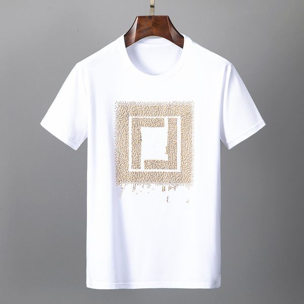 

2022 summer mens t-shirts short sleeves black white classic style geometric t shirts men tee round neck fashion tshirts, White;black