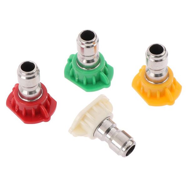 

bath accessory set 1/4" stainless steel 4000 psi quick connect high pressure spray tip 0 15 25 40 65 degree nozzle 4.0 orifice size