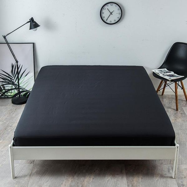 

sheets & sets solid color simple matte fitted sheet bedding