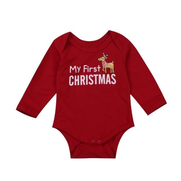 

jumpsuits christmas cute baby boys girl romper infant born letter deer cotton jumpsuit 1st xmas boy clothing, Blue