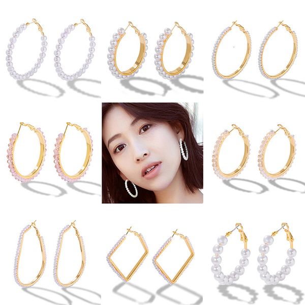 

japan and south korea fashion exquisite artificial pearl beaded 2020 new trendnet red party street racket geom, Silver