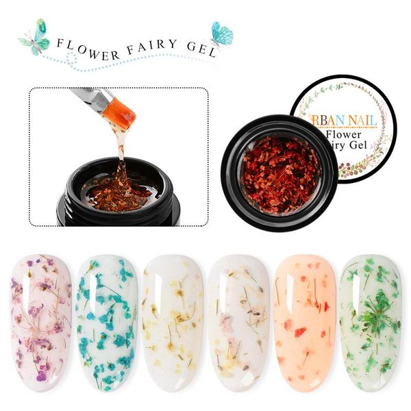 

nail gel rban dried flowers varnish uv lacquer lucky paint art glue 3d diy design polish, Red;pink