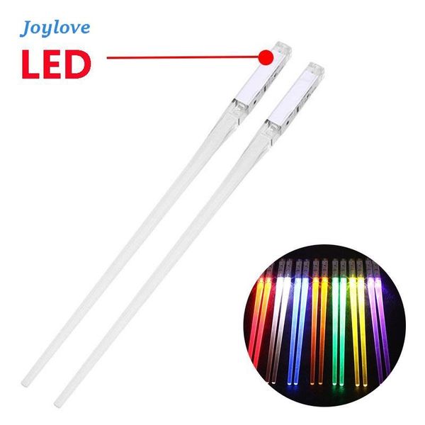 

party decoration joylove luminous chopsticks funny pair kitchen accessories dinning tools supplies led lightsaber light up
