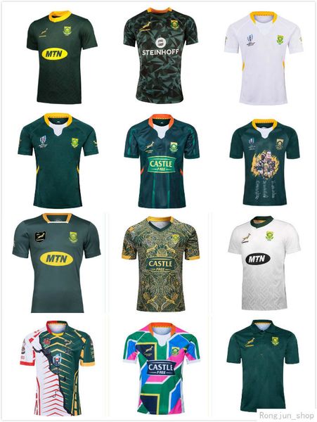 

19 20 africa shirt african 100th anniversary rugby jersey champion joint version national team shirts south, Black;gray