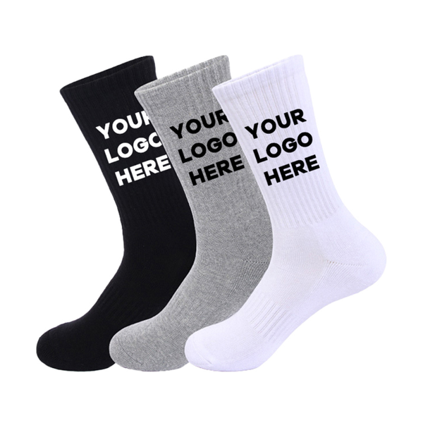 

men's socks jj-004 design your own crew customize logo for men, Black