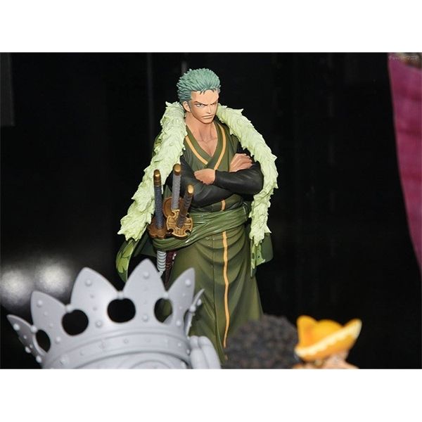 Anime One Piece Set Dikey Ödül Şekil 15 Th Yıldönümü Roronoa Zoro Garaj Seti Model Bebek Oyuncak Serin Şey Hediye Şekil L0226