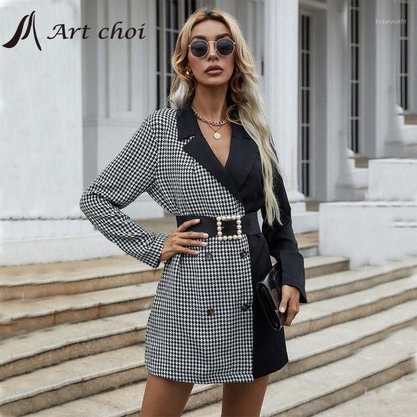 

women's suits & blazers tweed plaid jackets autumn fashion women leisure suit bodycon double breasted office ladies business female coa, White;black