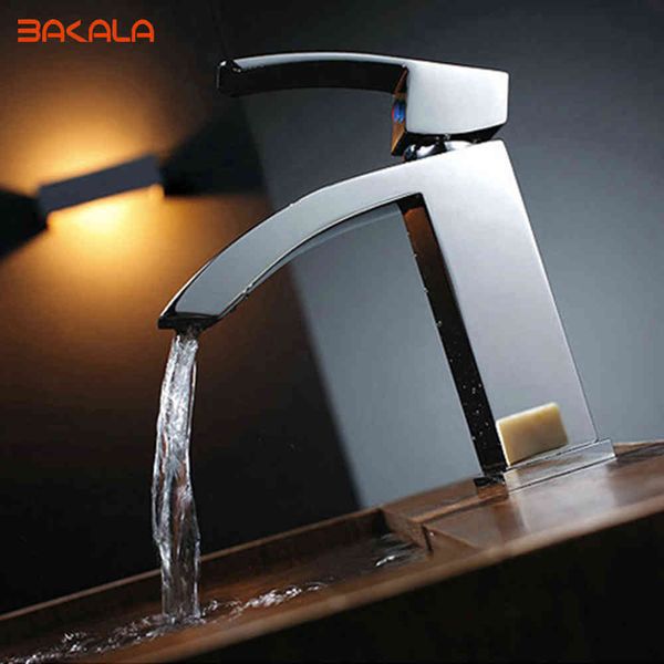

bathroom sink faucets unique single handle waterfall vanity faucet with extra large rectangular spout chrome lh-8028 lnyl