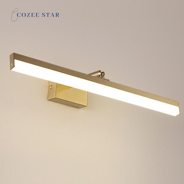 

wall lamp modern led lamps simple acrylic metal brass gold makeup mirror lights bedroom living room bathroom corridor lighting lustre