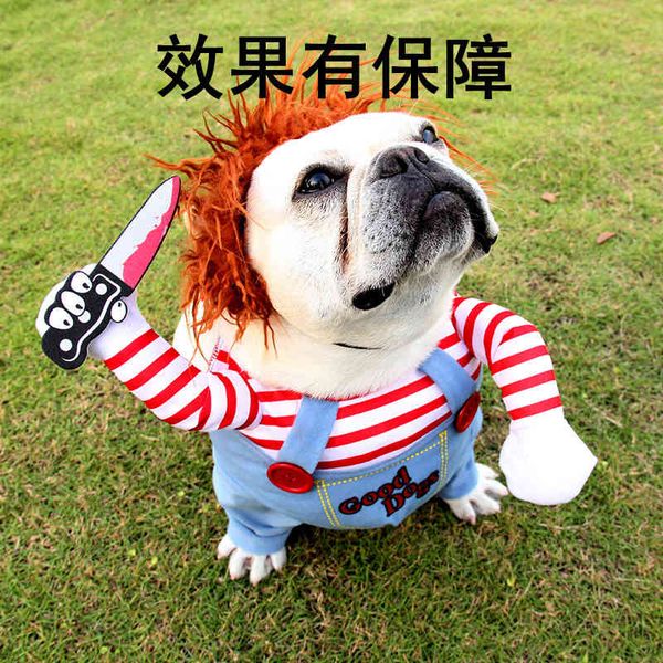 

pet three dimensional cloth lethal doll dog disguise costume funny halloween costume