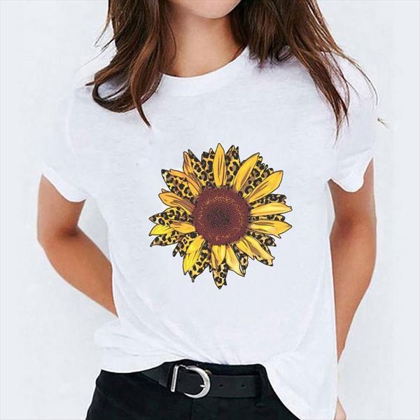 

graphic leopard summer autumn women t shirt cute 90s print womens ladies female tee, White