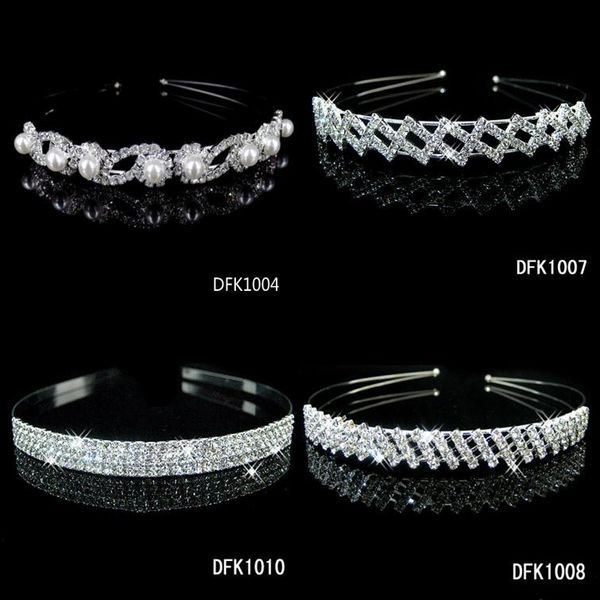 

hair accessories princess tiara bridal prom crown girls elegant hairbands pearl crystal wedding jewelry headband gift headwear