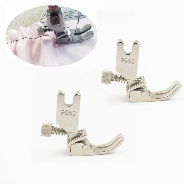 

2pcs p952 adjustable folding and wrinkling presser foot for fittings of industrial electric sewing machine yj386, Black