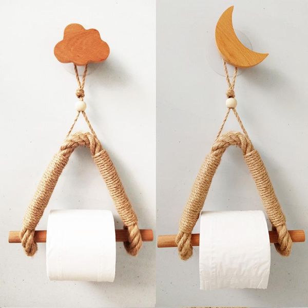 

toilet paper holders vintage towel hanging rope holde kitchen bathroom holder storage rack suction cup wall mounted movable