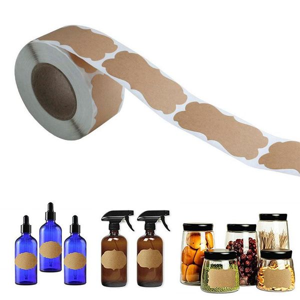 

wall stickers convenience gift kraft handwritten paper labels for jar candle bottle kitchen office classification stationery
