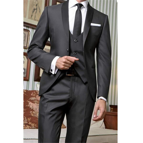 

men's suits & blazers classic men's suit of black, slim fit, men, groom, business, formal, banquet, godfather, dress, jacket + pa, White;black