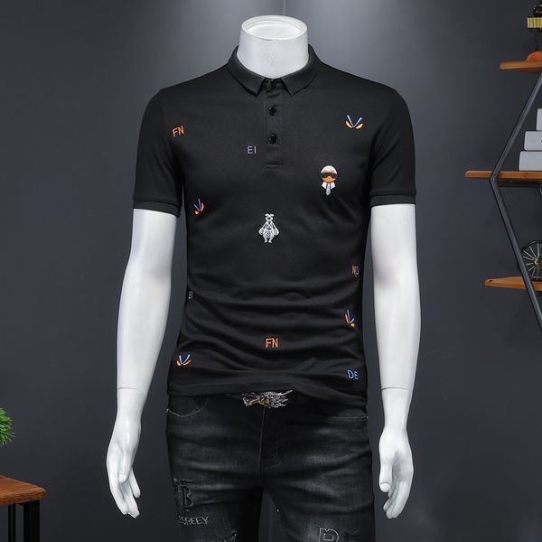 

eu/us great men's shirt mens cotton embroidery polo men short sleeve quantity clothes e0227 nxt5, White;black