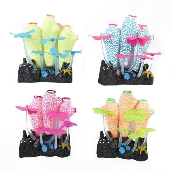 

decorations fake artificial underwater plants simulation luminous coral fish tank decor