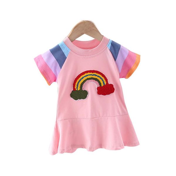 

girl's dresses summer baby girl clothes cute children fashion dress toddler casual cotton costume infant sport clothing kids outing xs1, Red;yellow