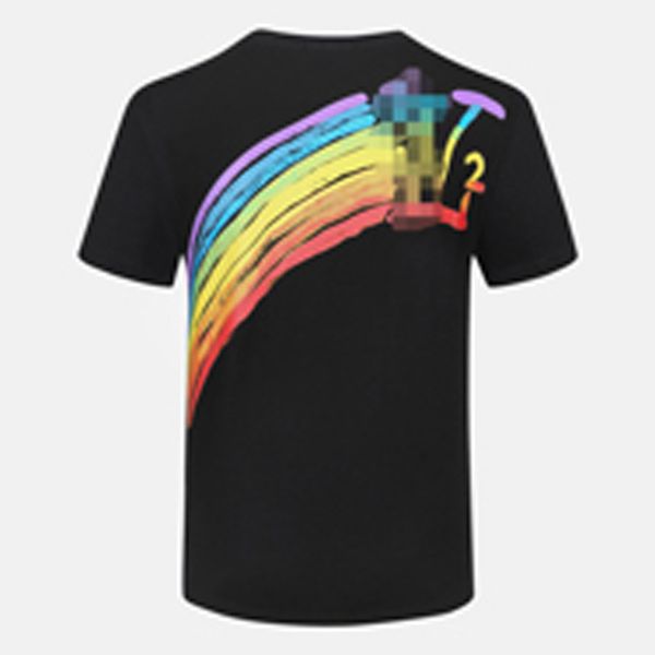 

yn4 luxury men's t-shirt bermuda european hip-hop printed short-sleeved t-shirt summer new casual round neck cotton men's shirt, White;black