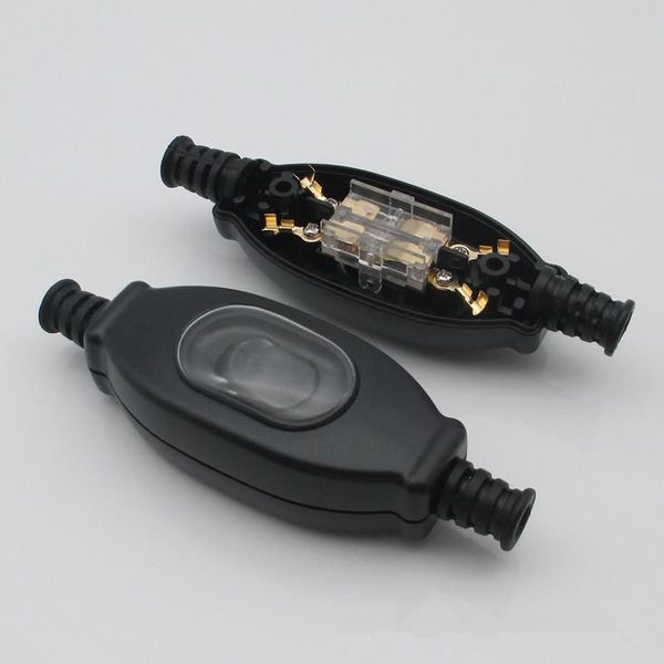 

smart home control 10 x inline rocker switch waterproof cord cable appliance ac0~250v 3a black