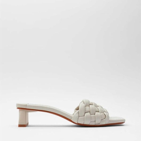 

high-heeled shoes lady black sandals low med slippers soft square heel slides slipers women beige comfort block summer flat