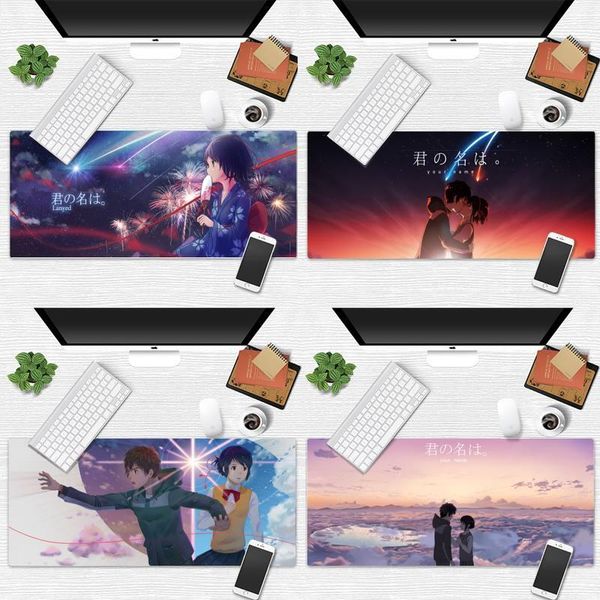

mouse pads & wrist rests anime your name cartoon office mice gamer soft pad desk table protect large mats non-slip lapcushion