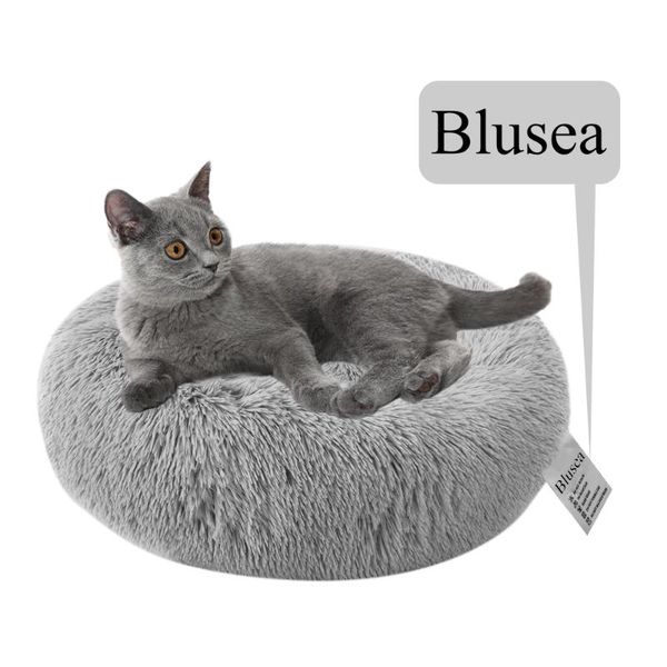 

cat beds & furniture super soft pet dog kennel round cushion fluffy house warm comfortable sleeping mat sofa washable puppy supplies