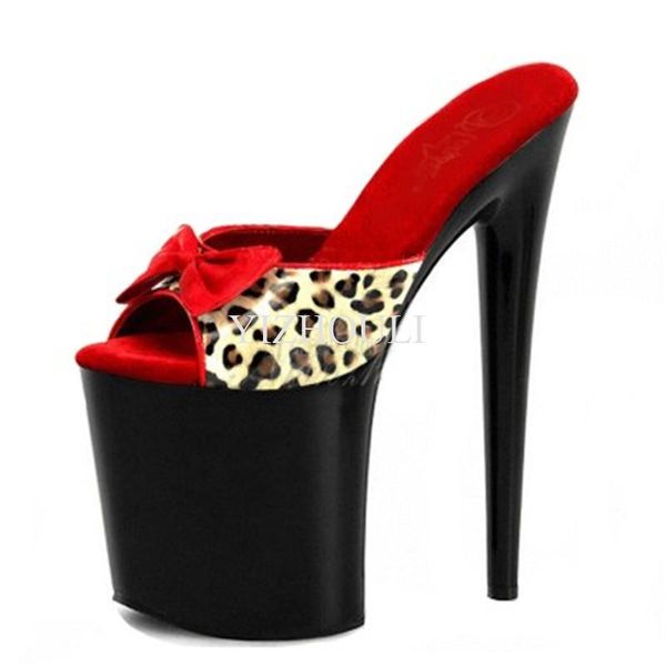 

13-15-17-20cm heeled sandals, banquet bride wedding shoes, platform model pole dancing slipper, Black