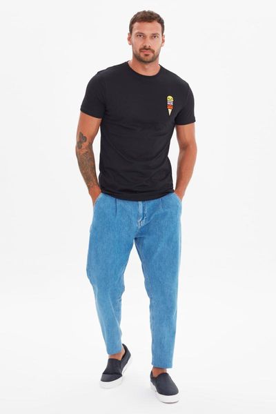 

men's t-shirts trendyol men 's regular fit t-shirt tmnss21ts3680, White;black