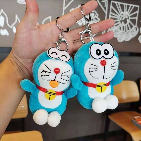 

cute plush robot schoolbag pendant doll toy grab doll jingle cat key chain