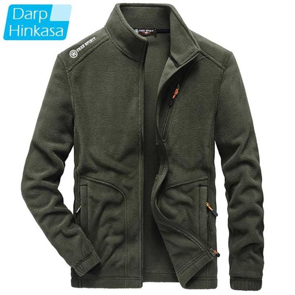 

darphinkasa winter warm fleece jacket men brand casual fashion thick men parkas jacket coat plus size 5xl 211025, Black;brown