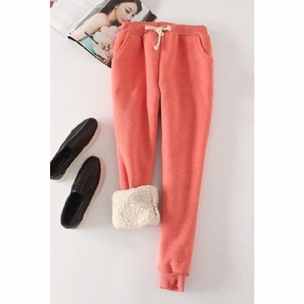 

women's plus size pants solid color basic casual causal daily mid waist full length fall winter watermelon red bean green blue s m l xl, Black