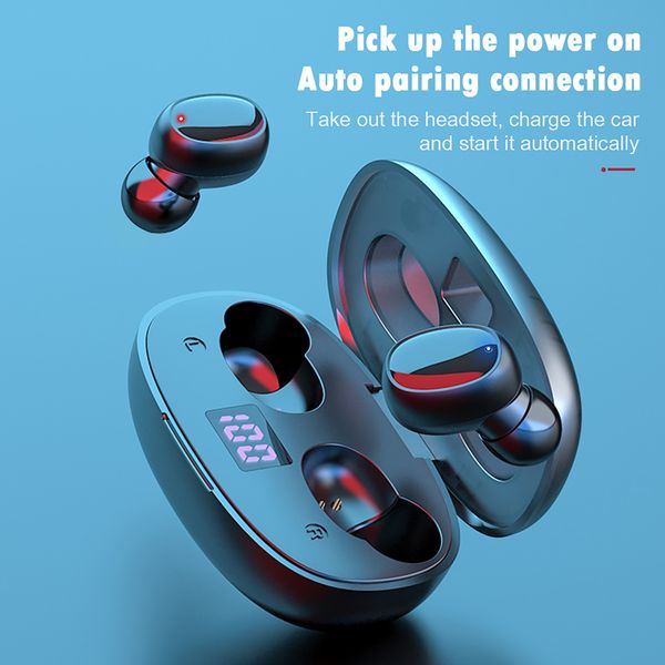 

2021 led earphone bluetooth wireless headset 275 bluetooth 5.0headset wireless earphones mini earbuds stereo headphones
