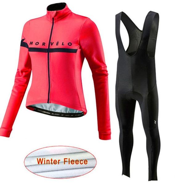 

racing sets 2021 pro team morvelo bike clothing winter thermal fleece woman cycling jerseys mtb maillot ropa ciclismo bicycle clothes mujer, Black;blue