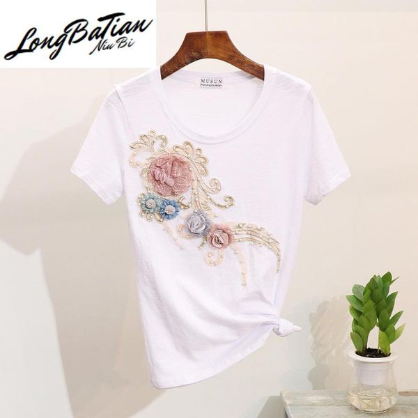 

women's tracksuits fashion jeans sets women spring summer short sleeve t shirts holes denim pants suit beading flower trousers two pie, Gray