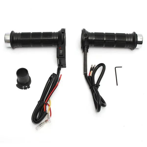 

12v motorcycle bike atv 7/8inch 22mm heated handlebar grips electric warmers hot