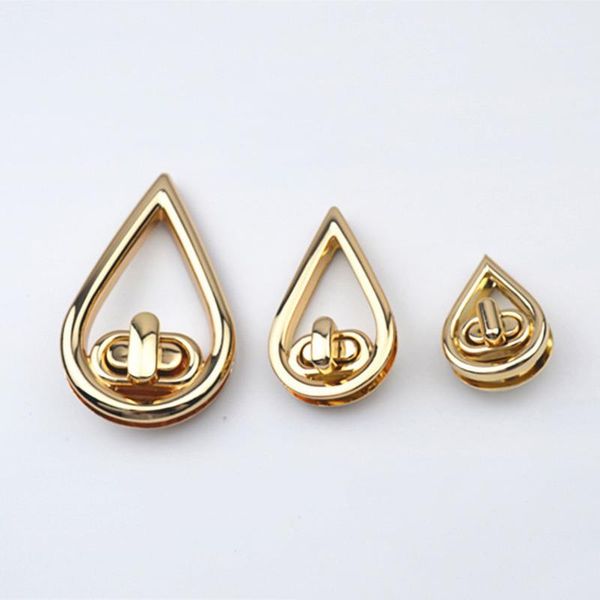 

bag parts & accessories 40pcs metal droplets turn lock twist clasp leather craft women handbag shoulder purse diy hardware, Black